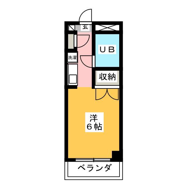 アネックスN(ワンルーム/4階)の間取り写真
