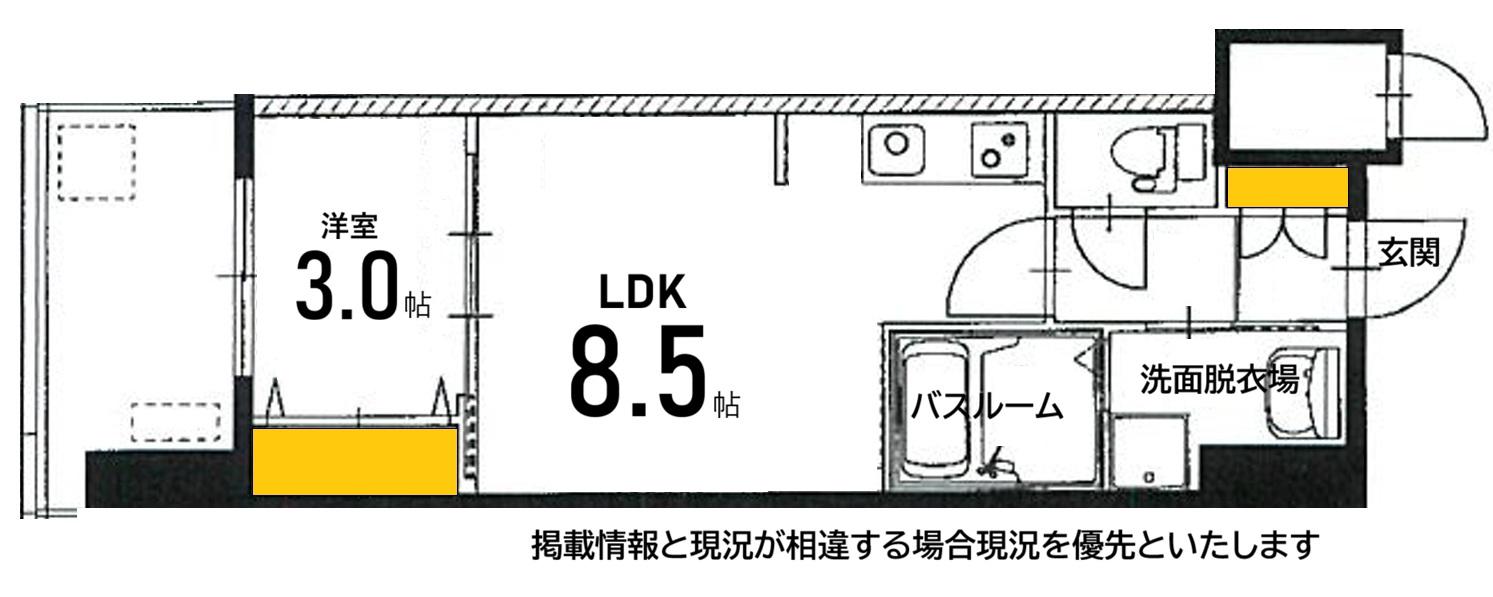 THE AL COURT(1LDK/3階)の間取り写真