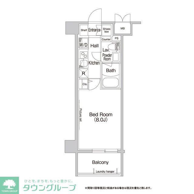 コンフォリア新宿(1K/8階)の間取り写真