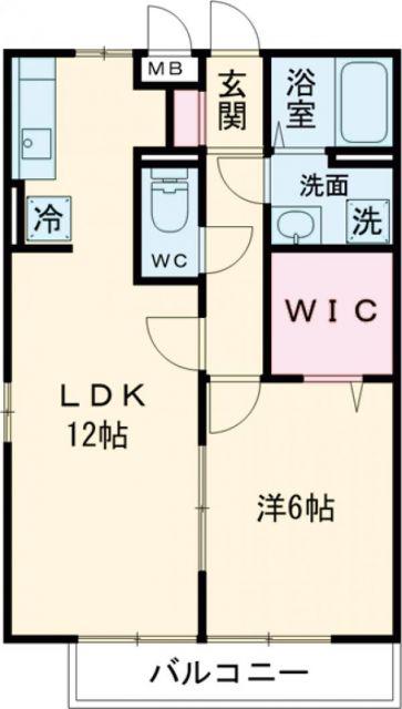 リビングタウン田代外町D(1LDK/3階)の間取り写真