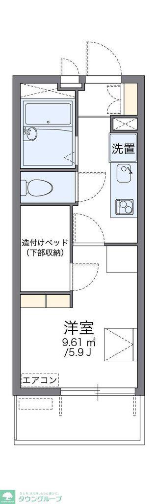 レオパレスWAO WAO(1K/4階)の間取り写真