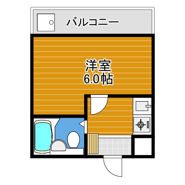 サンアベニュー葉山(1K/2階)の間取り写真