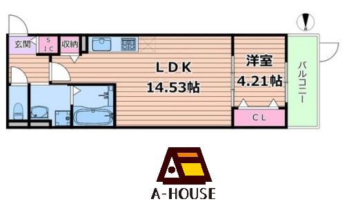 AI-MAISON 田辺/昭和町(1LDK/1階)の間取り写真