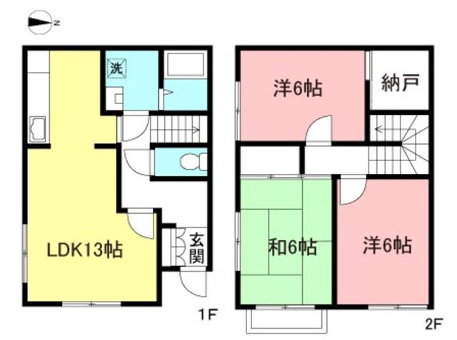 サンハイツKIII(3SLDK/1階)の間取り写真