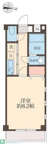 ブリリアントヒルズ(1K/3階)の間取り写真