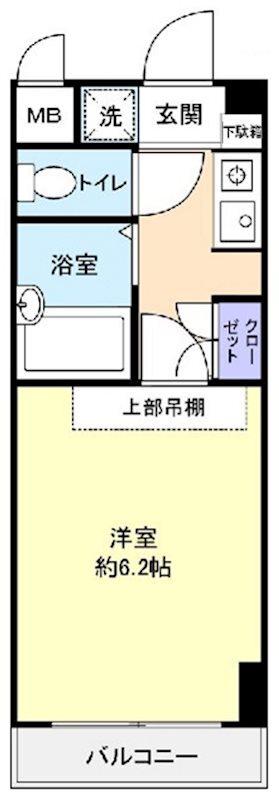ラ・コート・ドール津田沼(1K/3階)の間取り写真