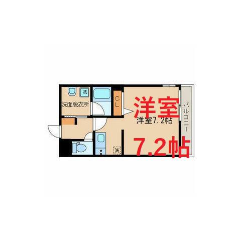 ハイム・フジカワII(ワンルーム/2階)の間取り写真