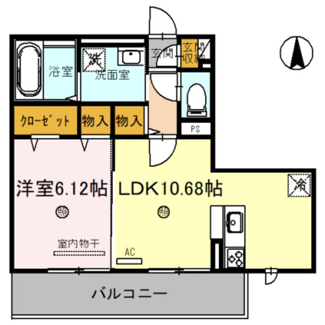 LUXE LABAGUE(1LDK/3階)の間取り写真