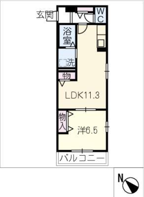 BIJOU.DE.YSII(1DK/2階)の間取り写真