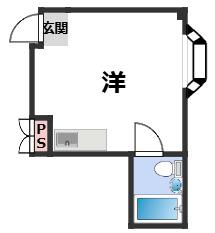 ノアーズアーク今里(ワンルーム/4階)の間取り写真