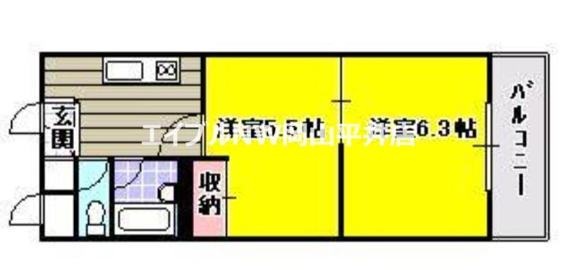 フォレストオエル国富(2K/3階)の間取り写真