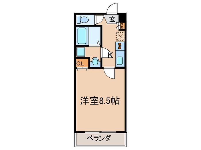 KS SQUARE(1K/1階)の間取り写真