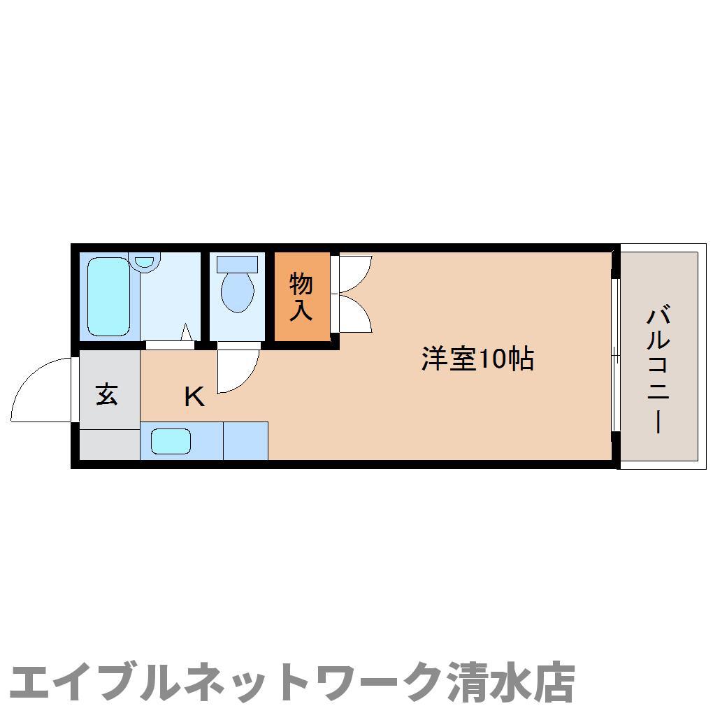 ドメイン三浦(1K/3階)の間取り写真