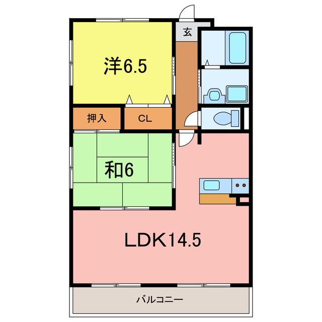 プロムナード22(2LDK/3階)の間取り写真