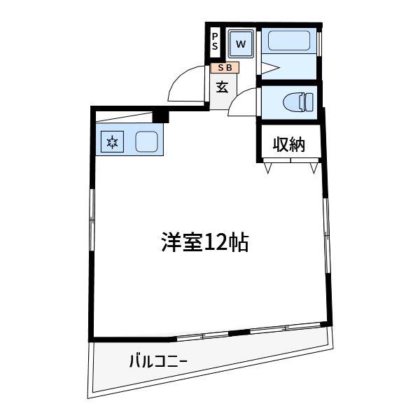 リベール弥生(ワンルーム/3階)の間取り写真