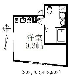 ブルーフェザーマンション(ワンルーム/3階)の間取り写真