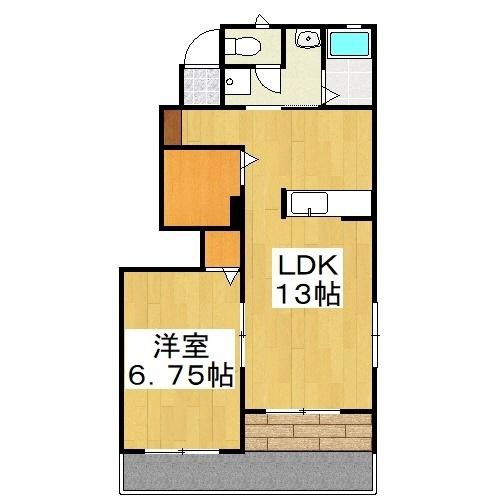 ファミーユ・ビボF(1LDK/1階)の間取り写真
