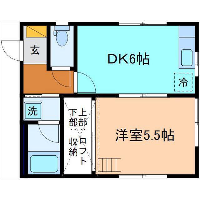 コルテーレ(1DK/2階)の間取り写真