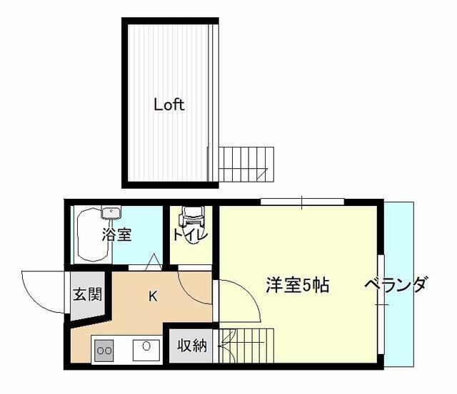 横広コーポ(1K/1階)の間取り写真