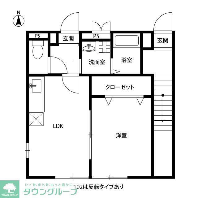 アムールSAKURA(1LDK/1階)の間取り写真