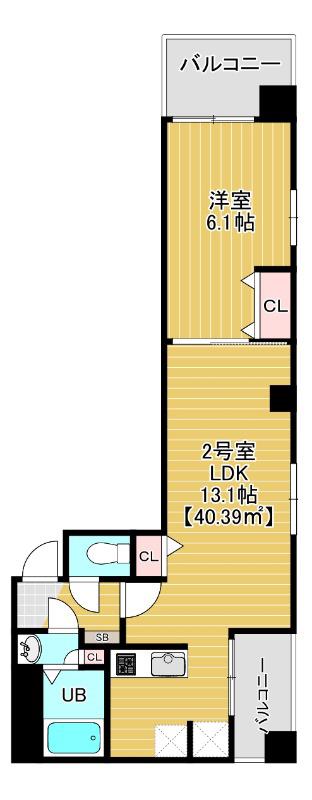 BLOOM 南千住(1LDK/5階)の間取り写真