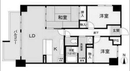 パレ清水が丘(3LDK/2階)の間取り写真