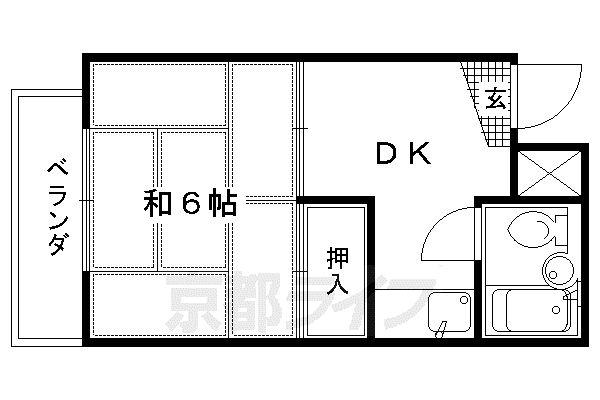 ハイツエリート(1DK/4階)の間取り写真