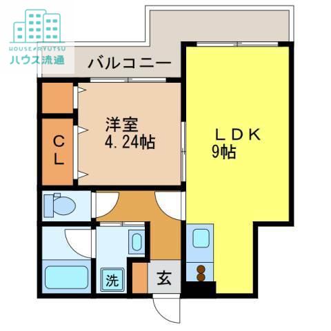 プレイス小島(1LDK/2階)の間取り写真