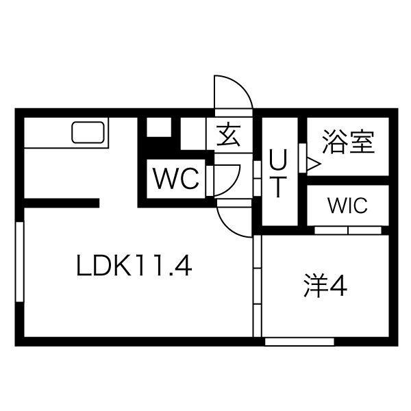 LE SOLEIL DE MARUYAMA(1LDK/4階)の間取り写真
