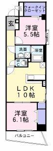 モアエクセル高石(2LDK/3階)の間取り写真