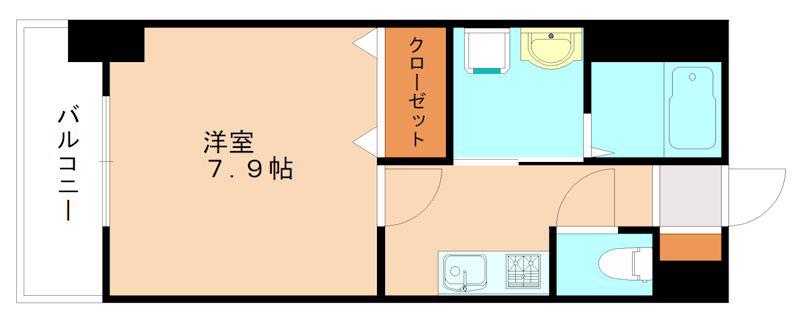 内山神岳ビル(1K/4階)の間取り写真