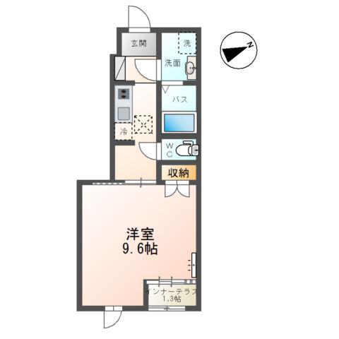 荒町アパート(1K/1階)の間取り写真