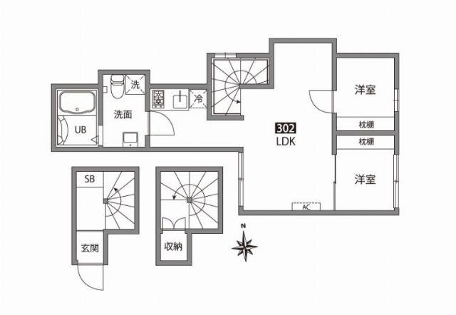 アネックスお花茶屋(1SLDK/3階)の間取り写真