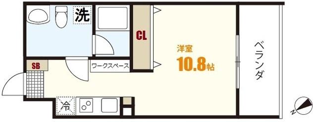 RESIDENCE ICONN NISHIHARA(ワンルーム/7階)の間取り写真