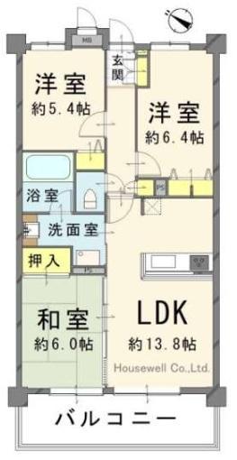 サニーコート大宮盆栽町第2(3LDK/10階)の間取り写真