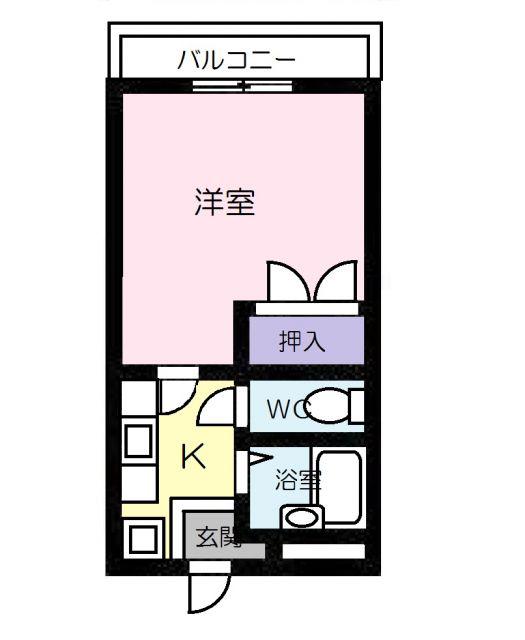 井上マンション(1K/5階)の間取り写真