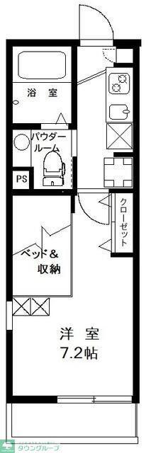 MY STYLE 氷川参道(1K/3階)の間取り写真