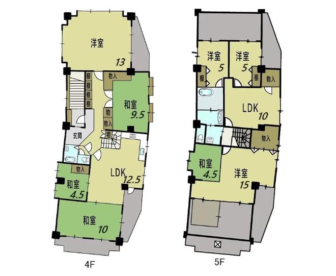 ハイツA-1(8LDK/4階)の間取り写真