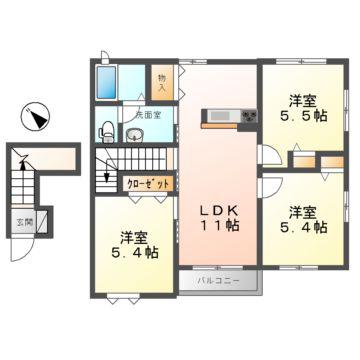 シャーメゾン彩(3LDK/2階)の間取り写真