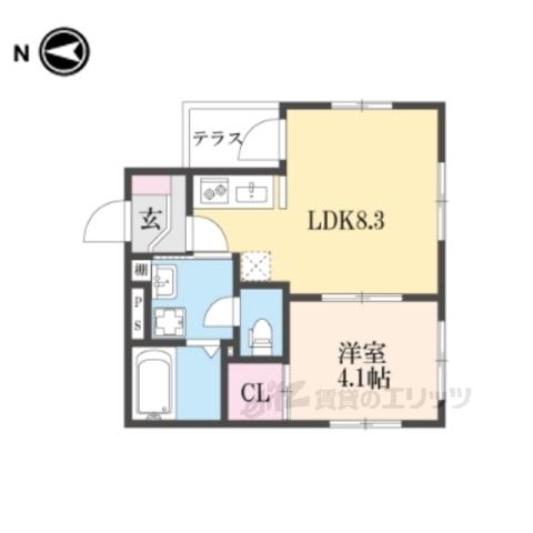 AZULPREMIO2(1LDK/1階)の間取り写真