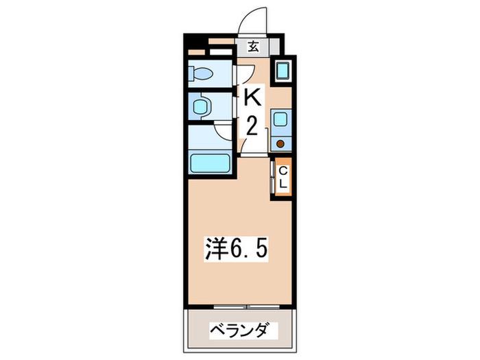 パティオ湘南(1K/7階)の間取り写真