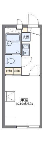 レオパレスルーメット中之茶屋(1K/2階)の間取り写真