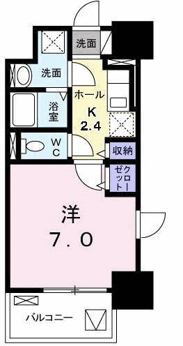 フェイバ-JOXI(1K/8階)の間取り写真