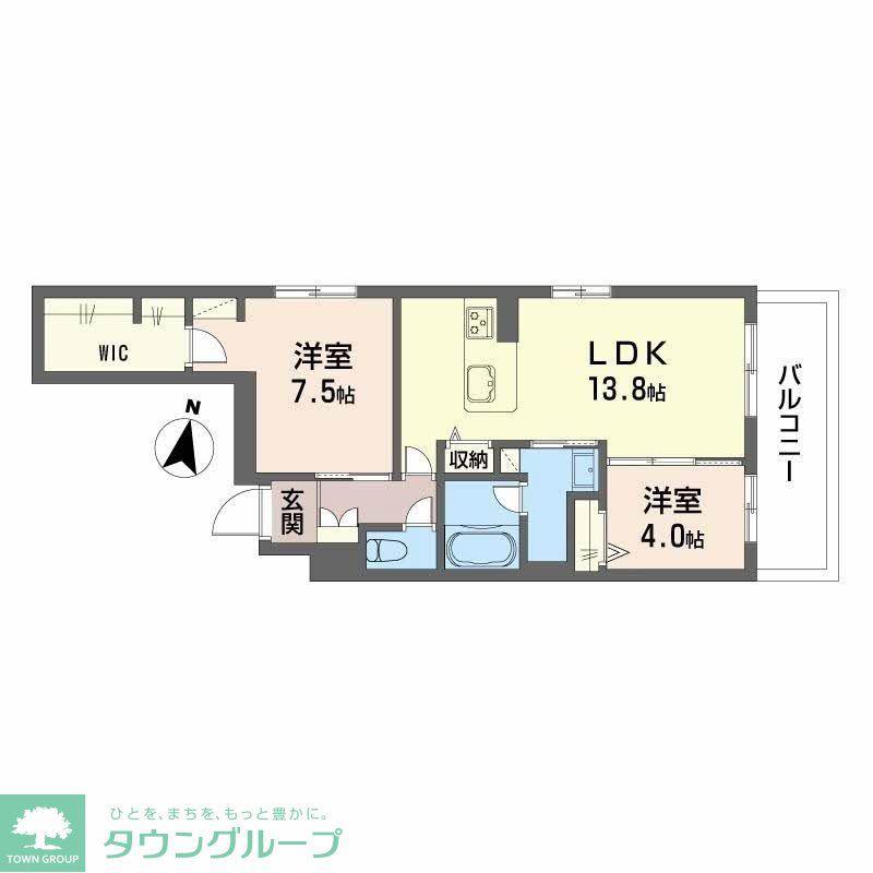 シャーメゾン セレーノ ベフ(2LDK/3階)の間取り写真
