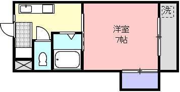 ジュネ参番館(1K/3階)の間取り写真