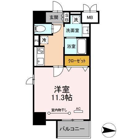 CASA99(1K/4階)の間取り写真