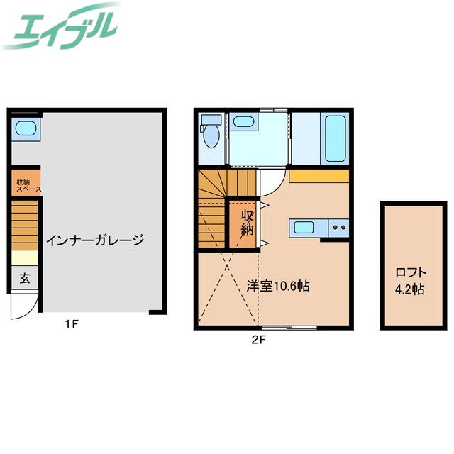 TKII(ワンルーム/1階)の間取り写真