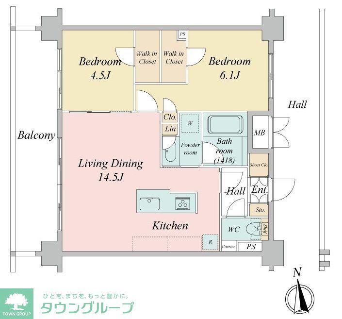 LIVE CASA西台(2LDK/10階)の間取り写真