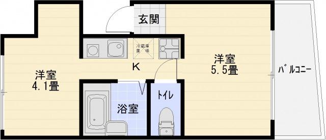 アイビー(2K/3階)の間取り写真