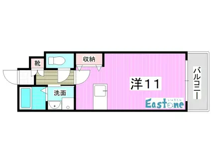 ホワイトベース(ワンルーム/2階)の間取り写真